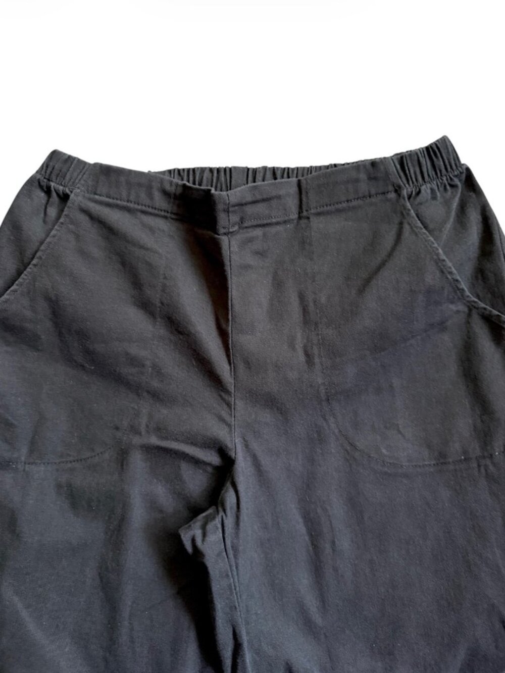 3 Pair Black Relaxed-Fit Cotton Pants 8 Petite - Picture 2 of 7